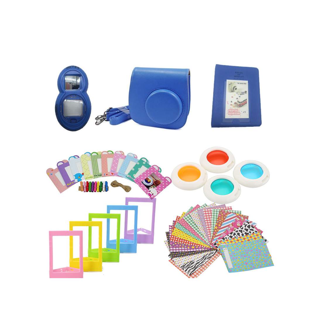 Tillbehörsset för Fujifilm Instax Mini 8 / 9 - Cobolt Blue | Elektronik - Ljud & Bild - Kameror & Tillbehör - Kameratillbehör - Fujifilm Instax Tillbehör | Pryloteket