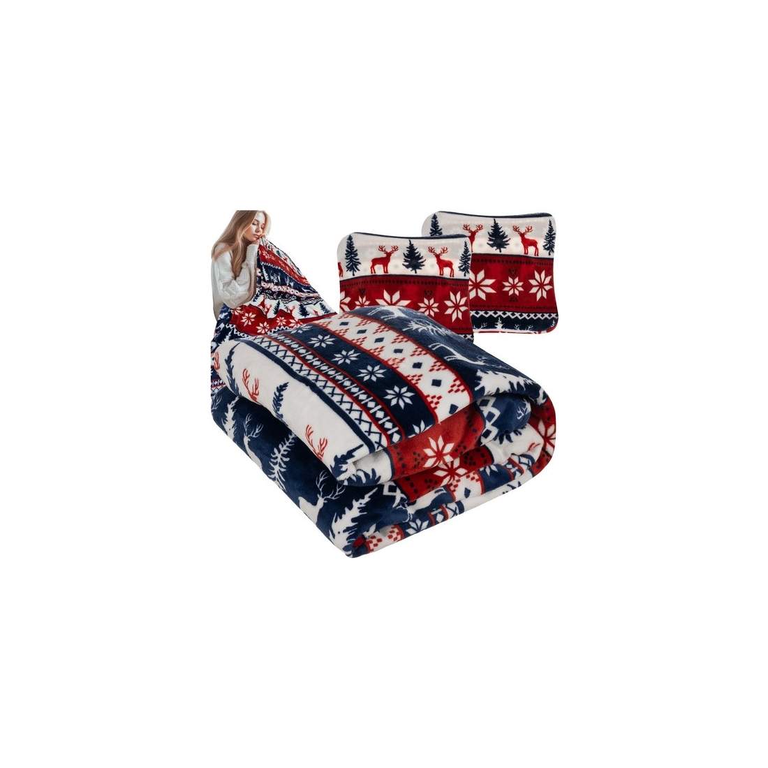 Filt 1,6x2m + 2x örngott Ruhhy 24825 | Hem & Hobby - Hem & Hushåll - Sovrum | Pryloteket