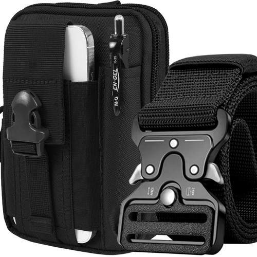 Praktisk Sort Tactical Nervepose med Justerbart Bælte