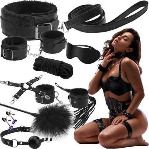 Eroottiset asusteet - setti - musta 23431