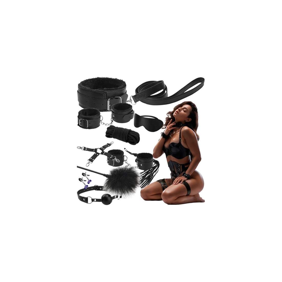 Erotiska tillbehör - set - svart 23431 | Elektronik - Tillbehör Mobil & Surfplatta - Mobiltillbehör - Mobilkablar - Tillbehör | Pryloteket