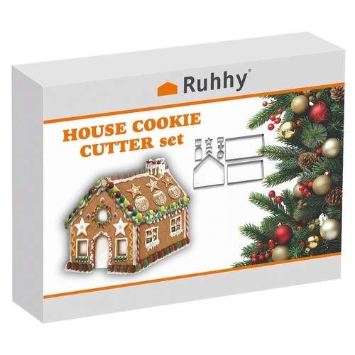 Gingerbread House Mold Set - 10 Dele til Kreativ Bagning