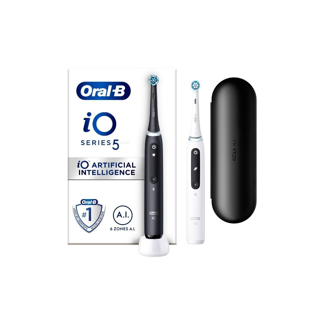 Eltandborste iO5 Duo Black UCB/ White SC | Elektronik - Speltillbehör - Nintendo - Nintendo Switch - Laddare | Pryloteket