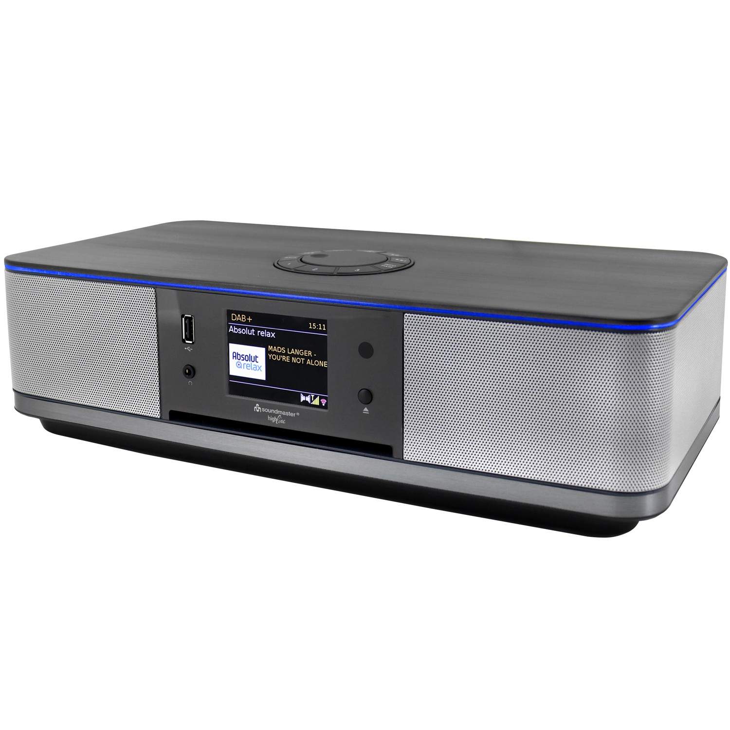 ICD2023SW Stereo musiksystem med WLAN internet/DAB+/FM radio, CD/MP3, USB, Bluetooth®, LED lys billede