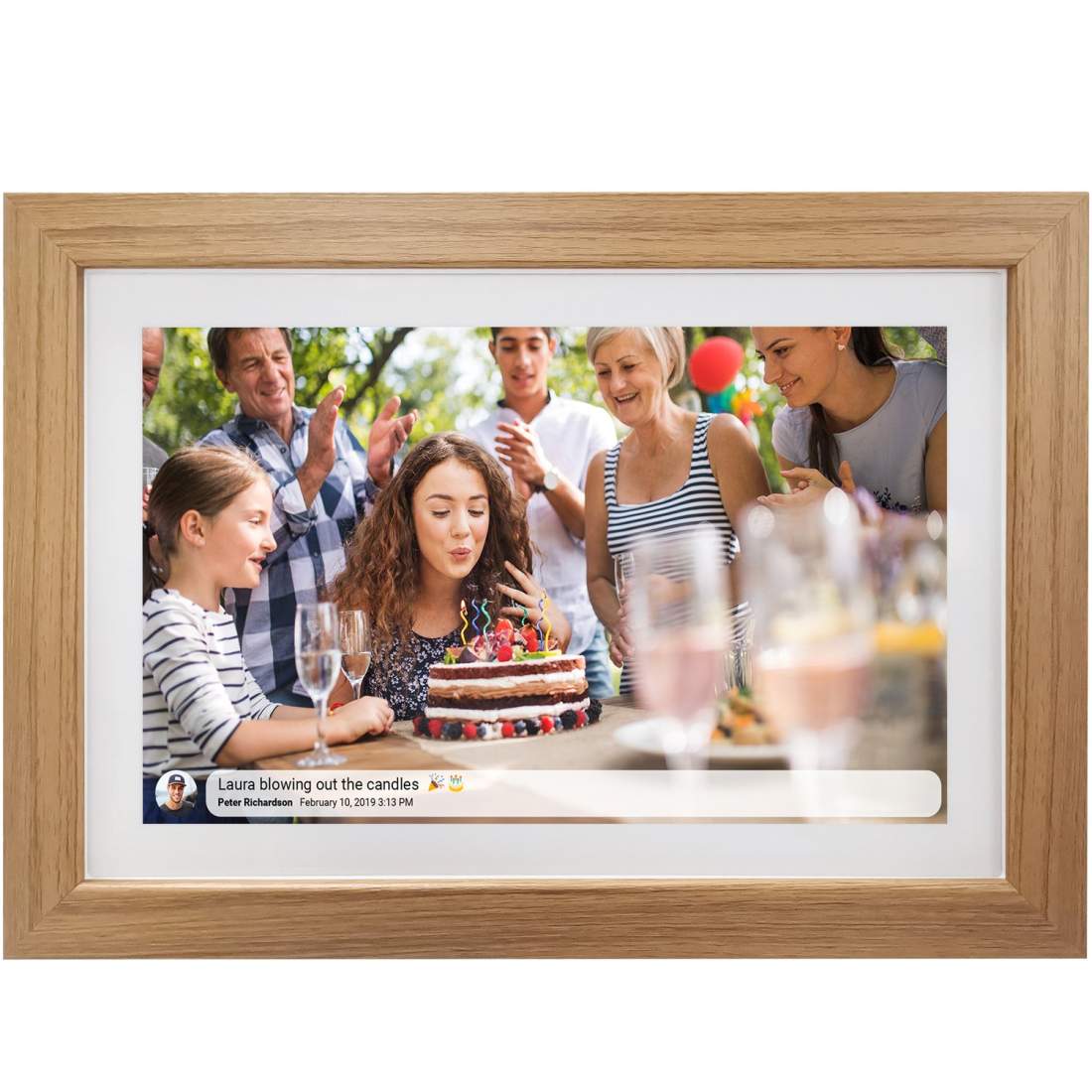 PFF-1543LW 15.6"" FULL HD digital Wi-Fi photoframe with FRAMEO photo software and wooden frame | Elektronik - Speltillbehör - Smartphone/Surfplatta/TV-Box - Handkontroller - Android | Pryloteket
