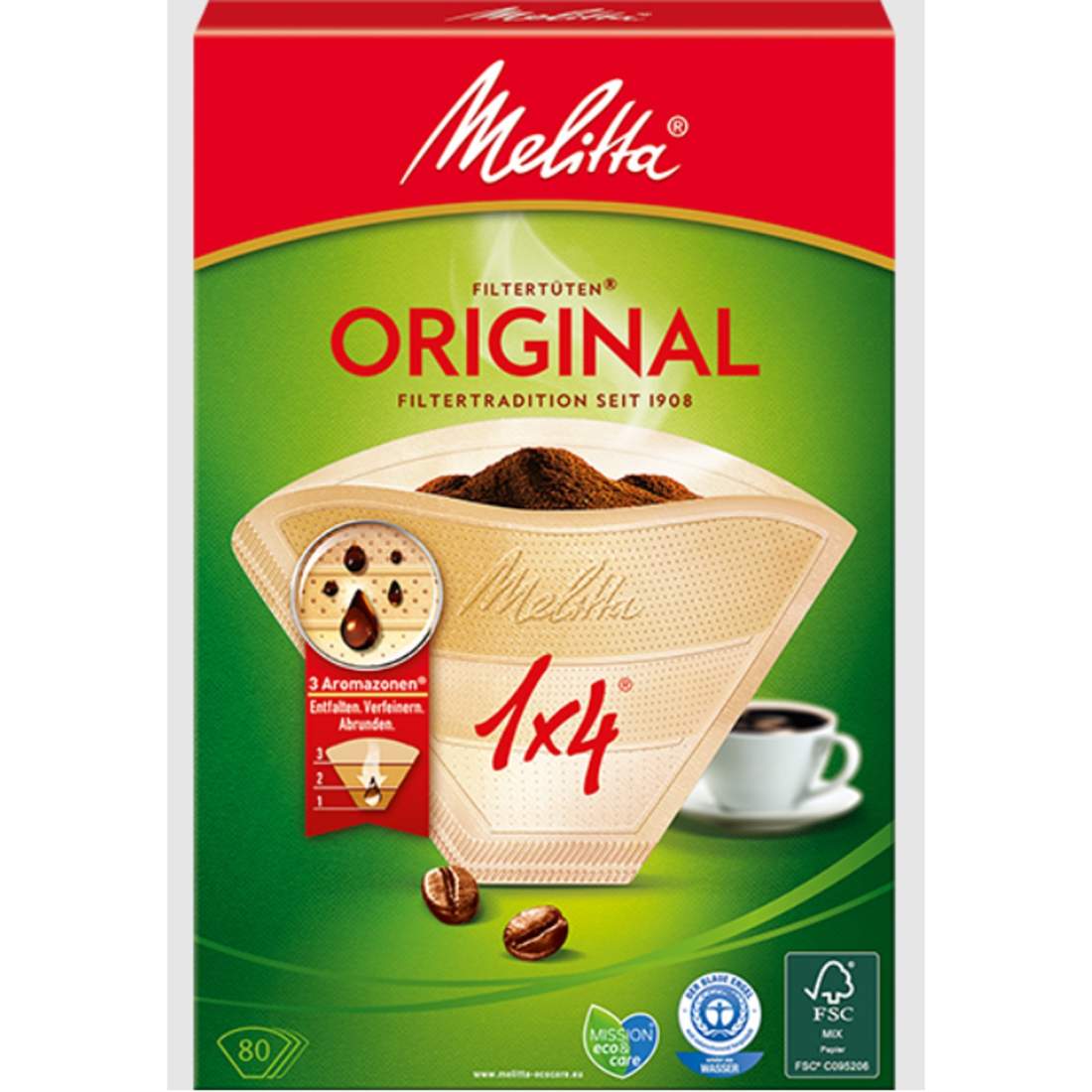 Kaffefilter Orginal 1X4 Oblekta 80-pack 18st DFP | Hem & Hobby | Pryloteket