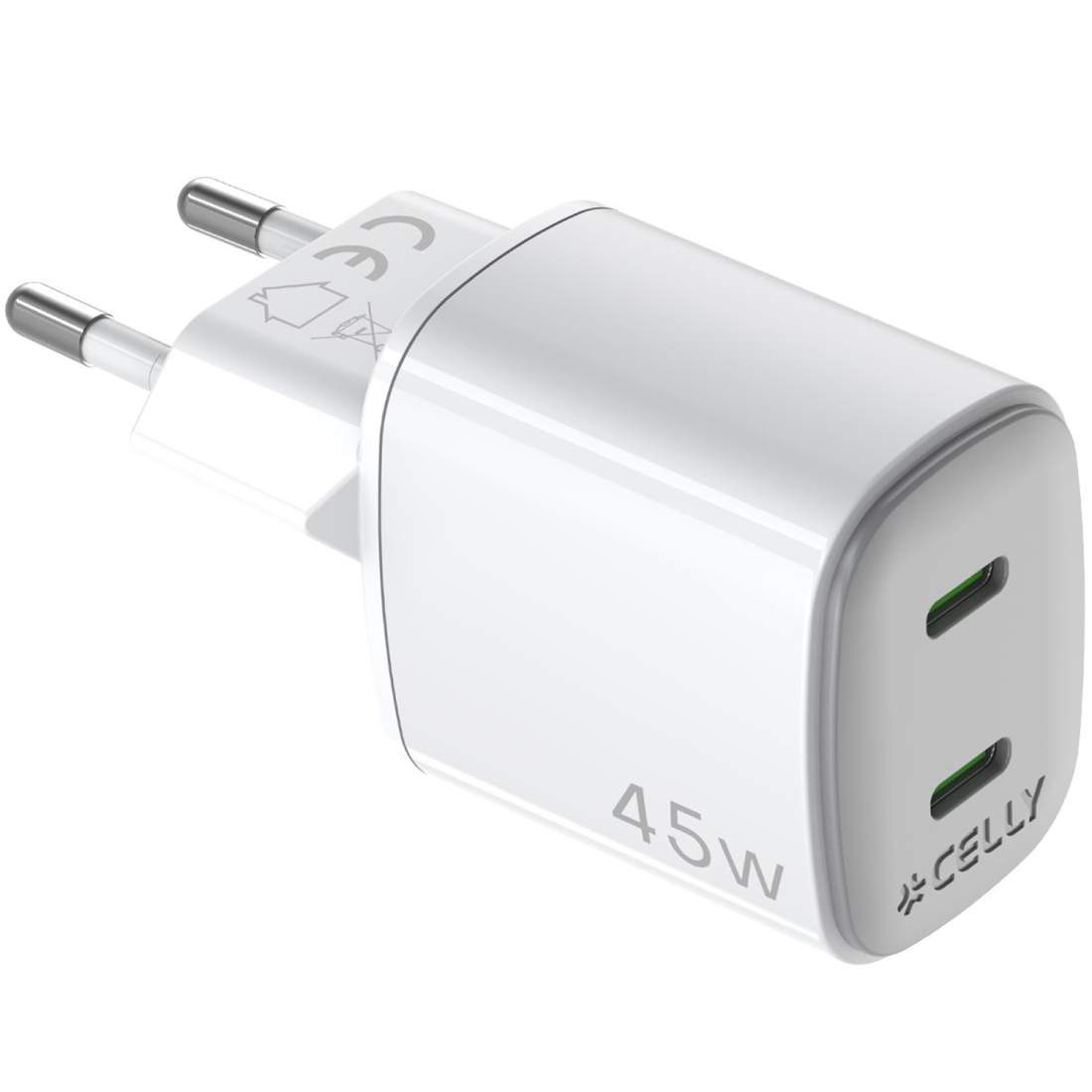 USB-laddare GaN 2 x USB-C PD 45W | Elektronik - Speltillbehör - Nintendo - Nintendo Switch - Laddare | Pryloteket