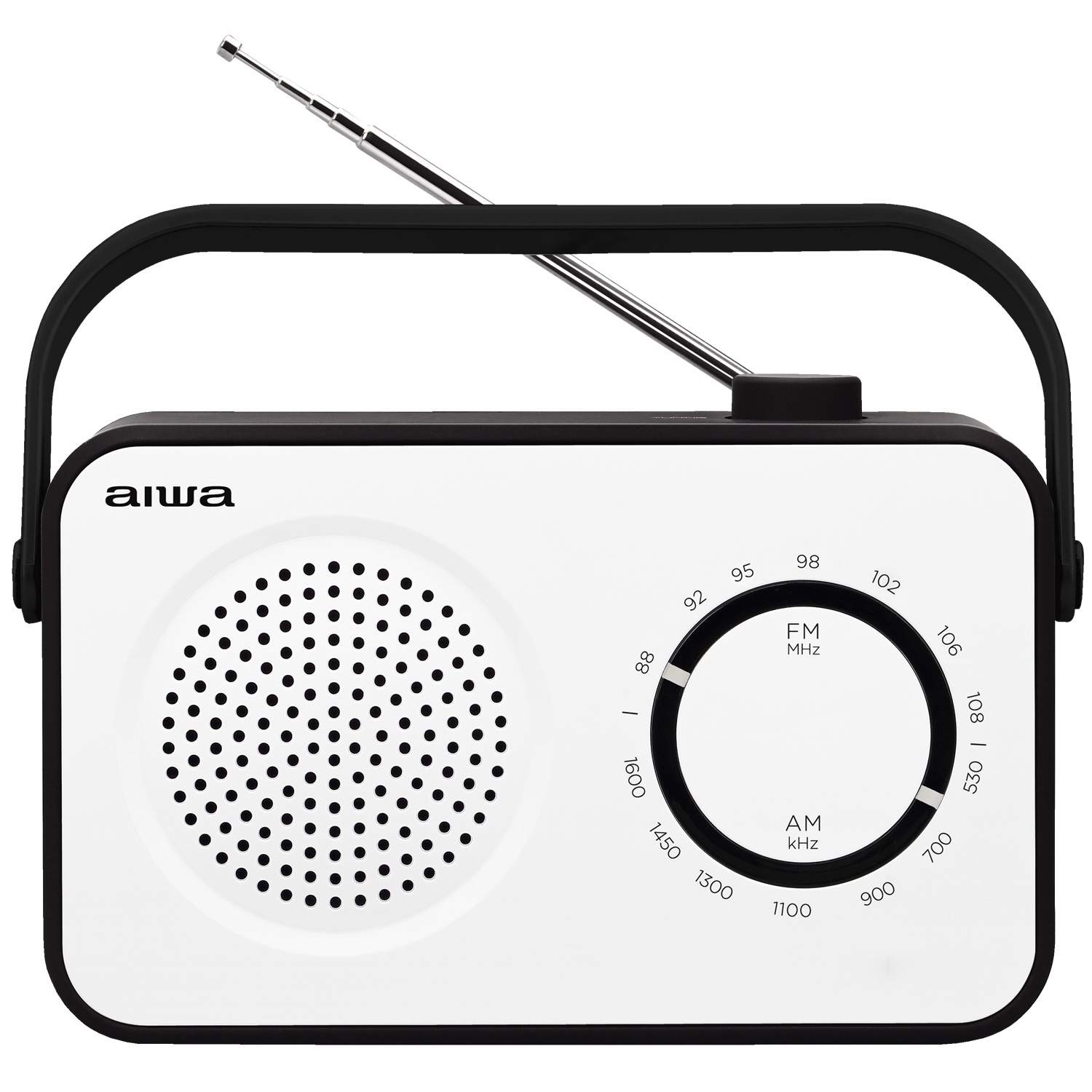 Alternativ bild 1 för Aiwa R-190BW, Bärbar, Analog, AM, FM, 2 W, 80 - 20000 hz, 10 cm