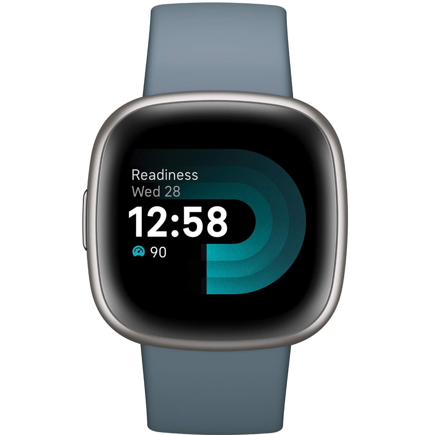 Alternativ bild 1 för Fitbit Versa 4 - 40 mm - platina - smart klocka med band - waterfall blue - bandstorlek: S/L - NFC, Bluetooth