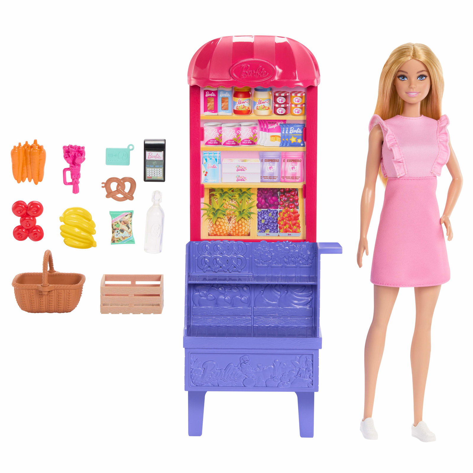 Alternativ bild 1 för Barbie and Teresa Recipe for Friendship Malibu at the Market Doll and Playset