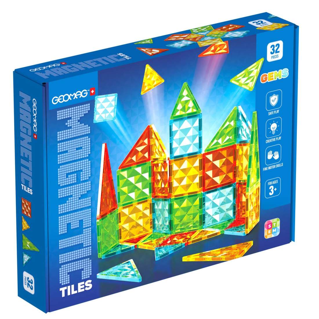 Geomag Gems Magnetbrickor 32 Delar | Leksaker & Spel - Leksaker - Byggsatser & Byggklossar | Pryloteket