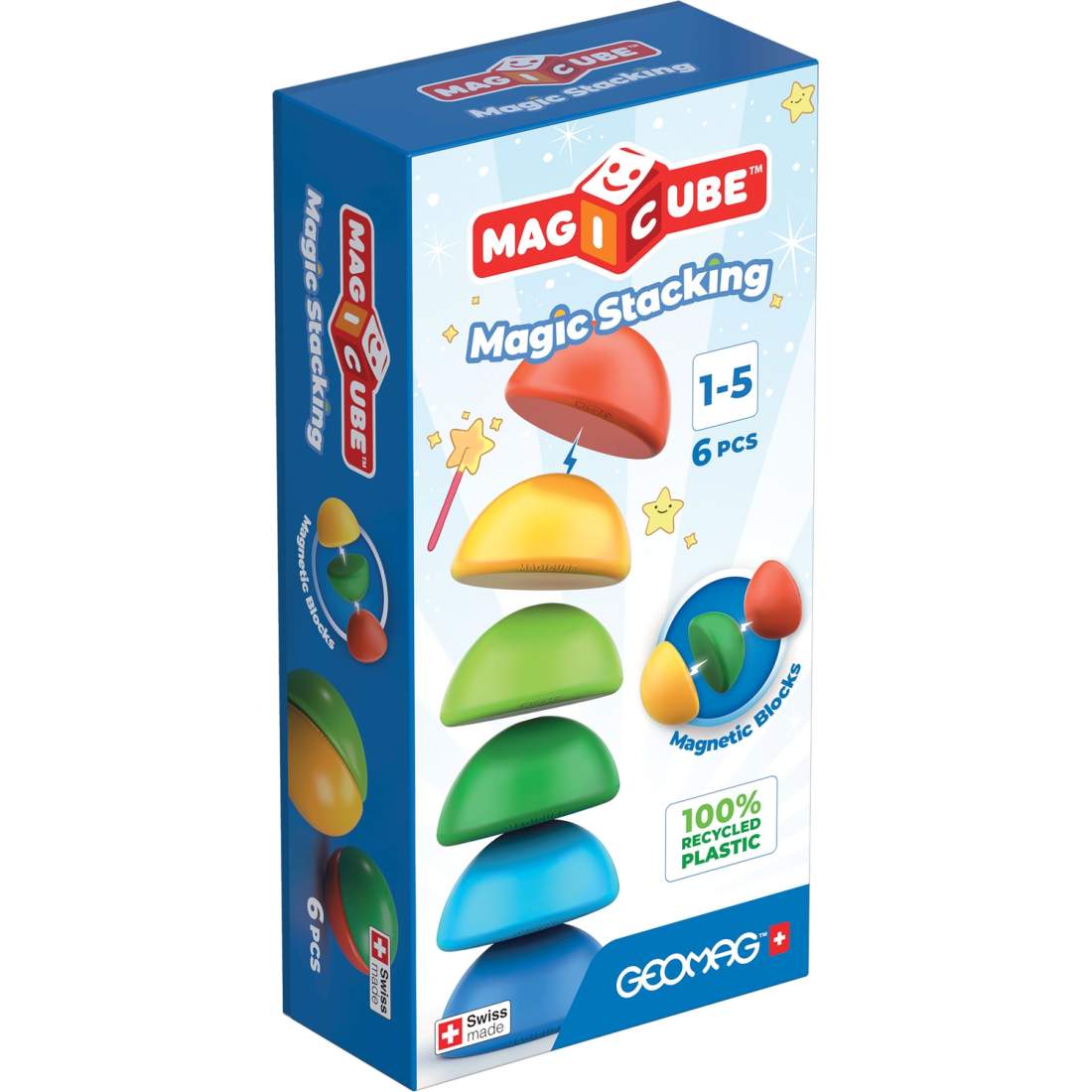 Produktfoto för Geomag Magicube Magic Stacking 6-delar