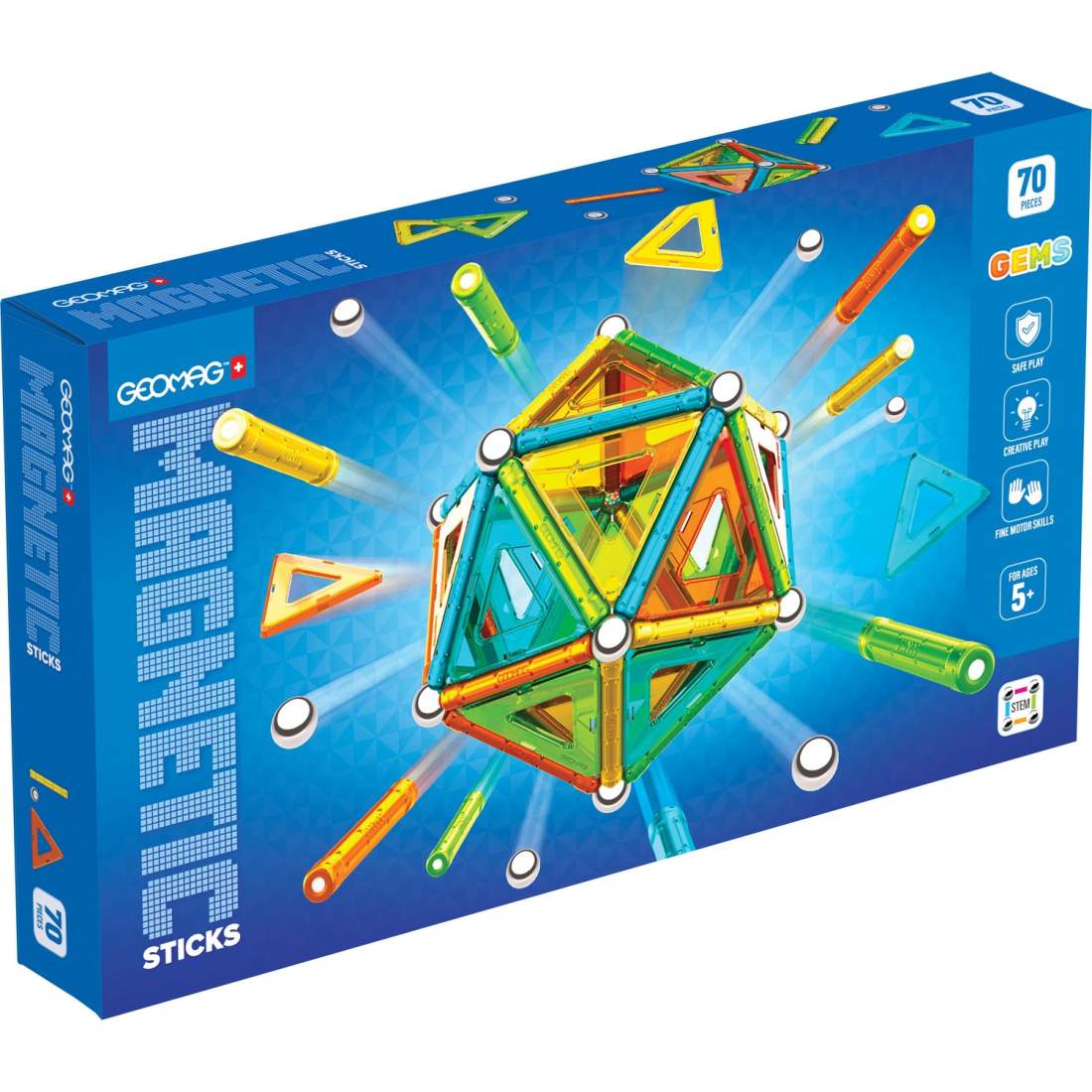 Geomag Gems Magnetiskt Byggset 70 Delar | Leksaker & Spel - Leksaker - Byggsatser & Byggklossar | Pryloteket