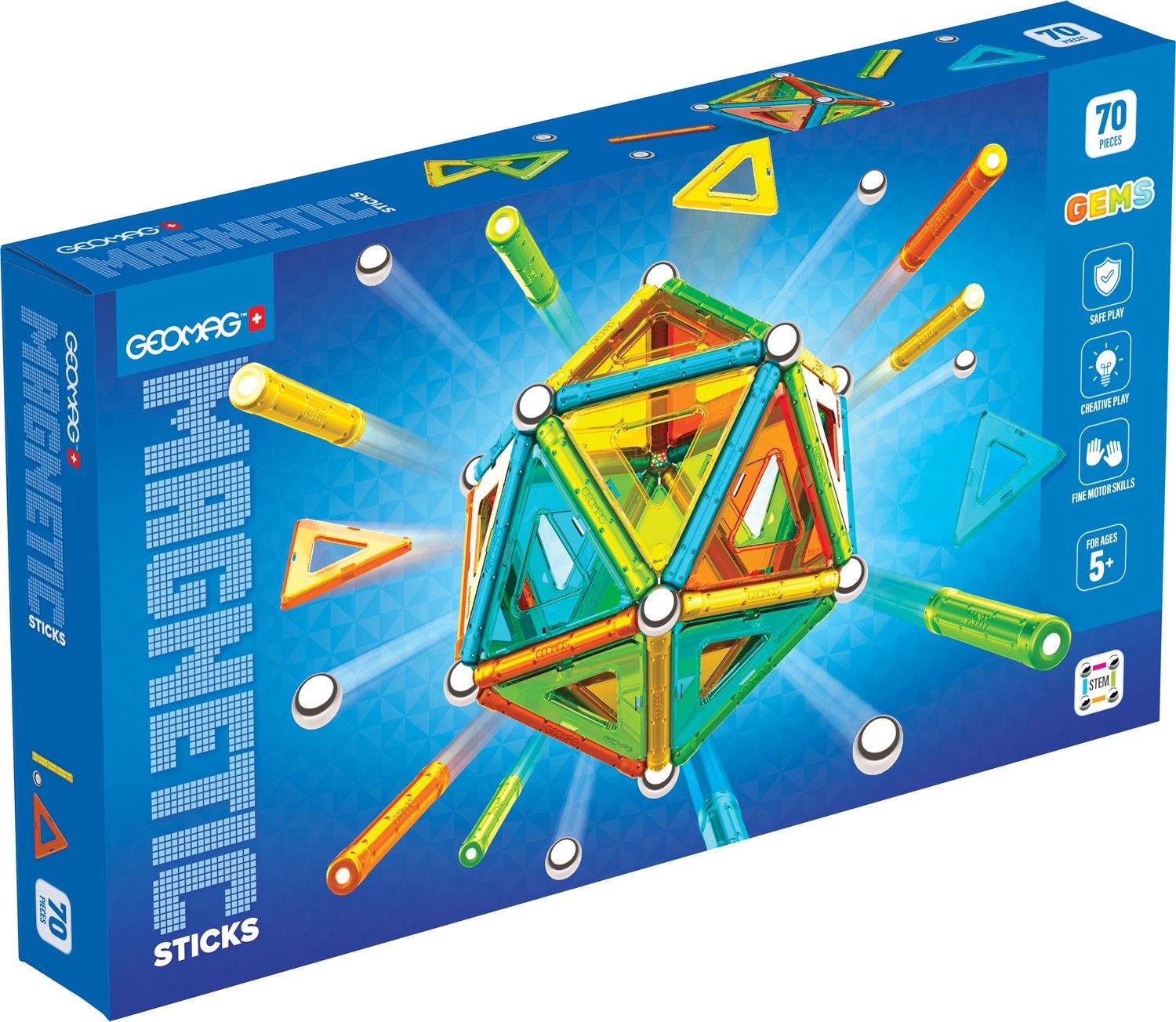 Geomag Gems magnetisk byggesæt 70 dele