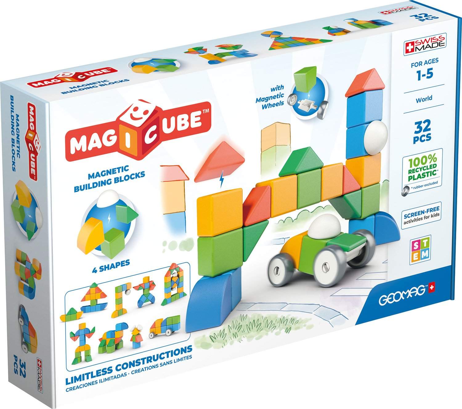 Geomag Magnetlegetøj - Magicube - 32 Dele