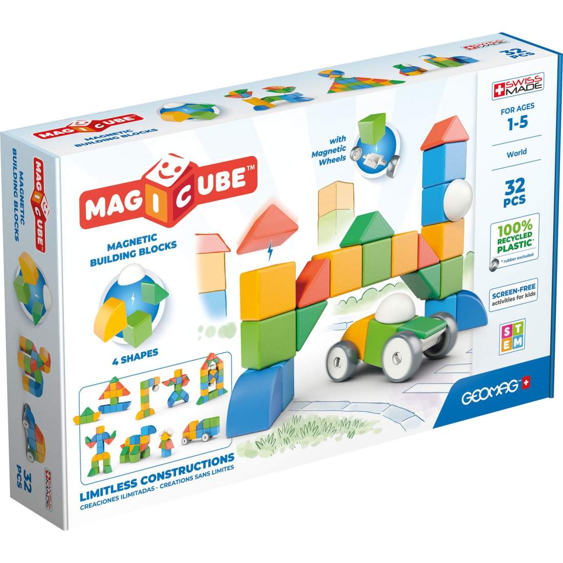Geomag Magicube 4 Shapes 32 Del | Leksaker & Spel - Leksaker - Byggsatser & Byggklossar | Pryloteket