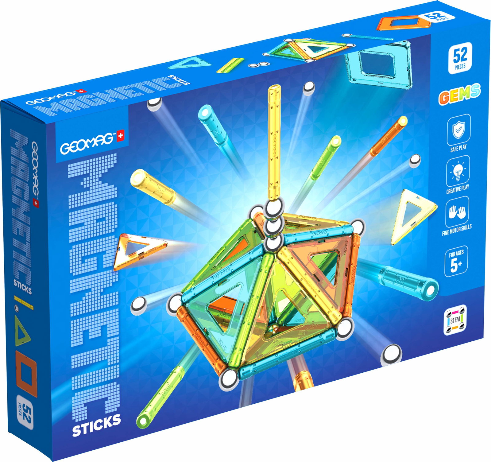 Geomag Magnetsæt - Sticks - 52 Dele