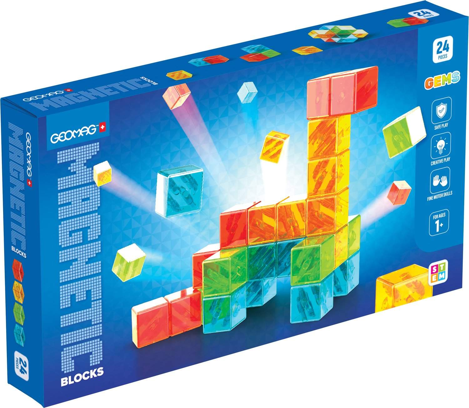 Geomag Gems Magnetiske Blokke 24Stk