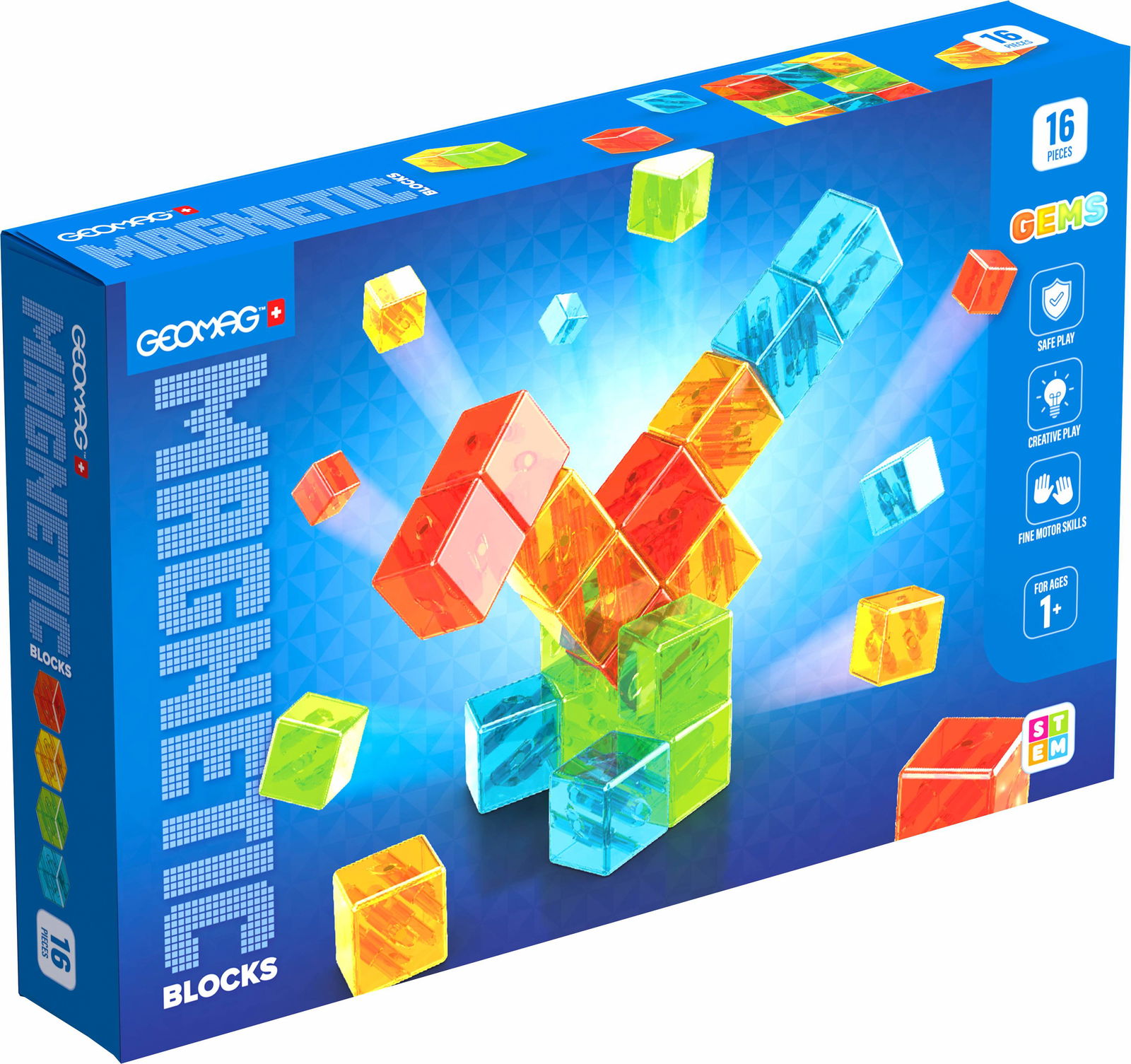 Geomag Magnetsæt - Blocks - 16 Dele