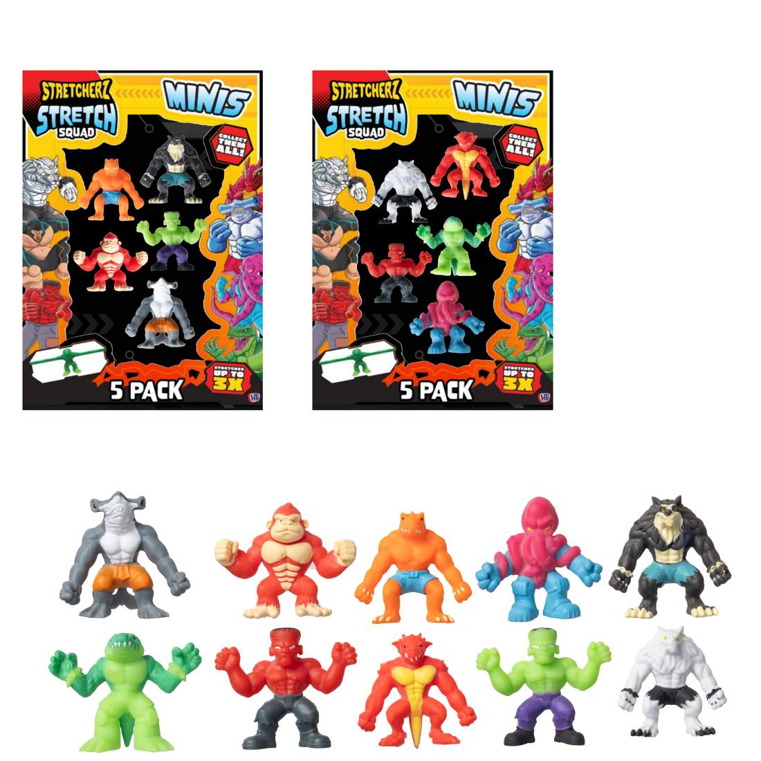 Stretch Squad Minis Stretchfigurer 5 St | Leksaker & Spel - Leksaker - Stressleksaker | Pryloteket