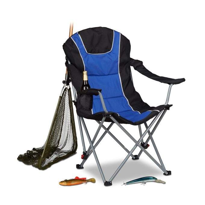 Sammenklappelig campingstol med polstring