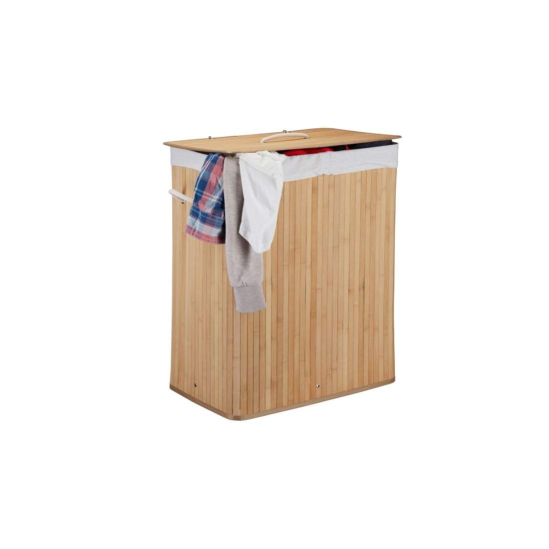 Tvättkorg i bambu med 2 fack | Hem & Hobby - Hem & Hushåll - Tvätt - Tvättkorgar | Pryloteket