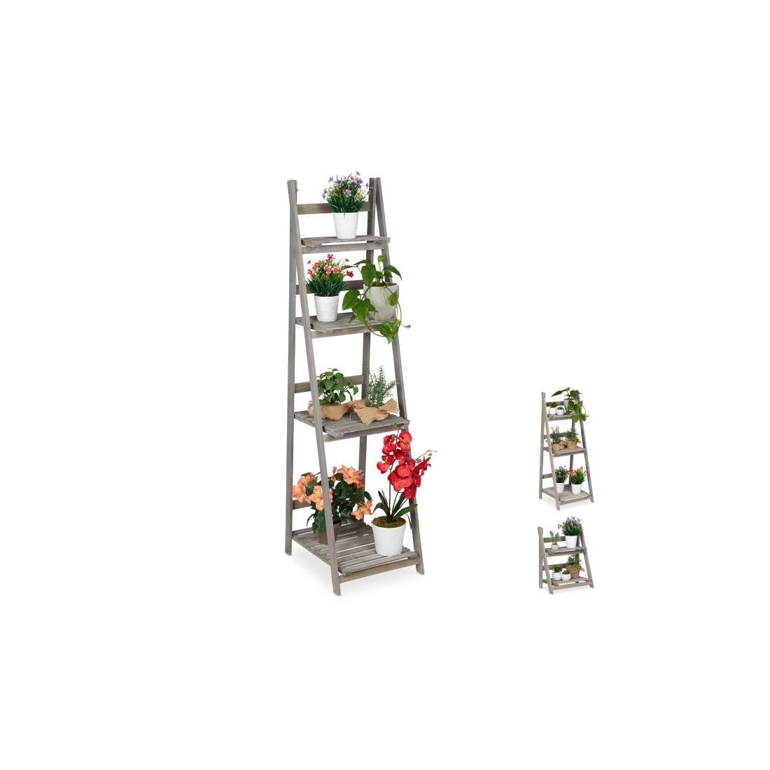 Blomstrappa Trägrå | Hem & Hobby - Hem & Hushåll - Balkong | Pryloteket