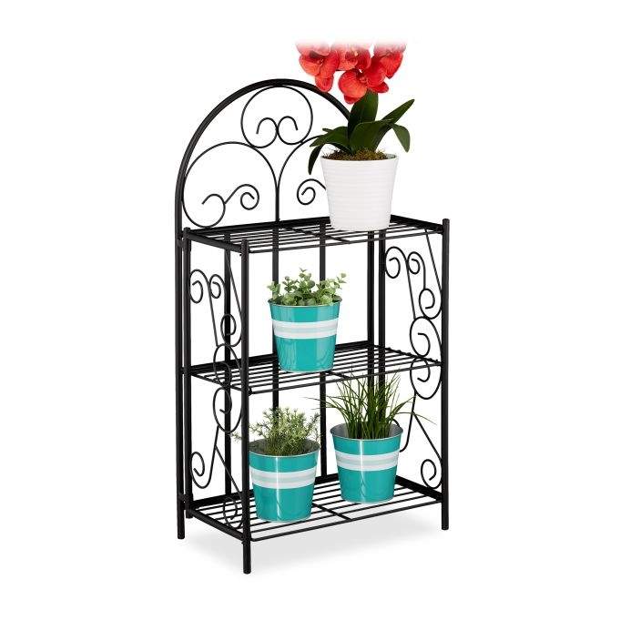Sammenfoldelig blomsterstativ i metal