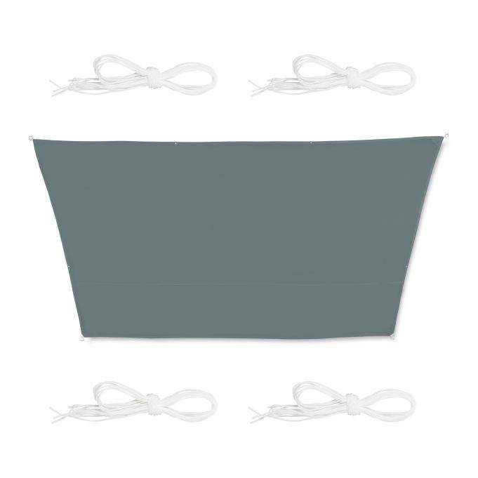 Solsejl trapezformet grå