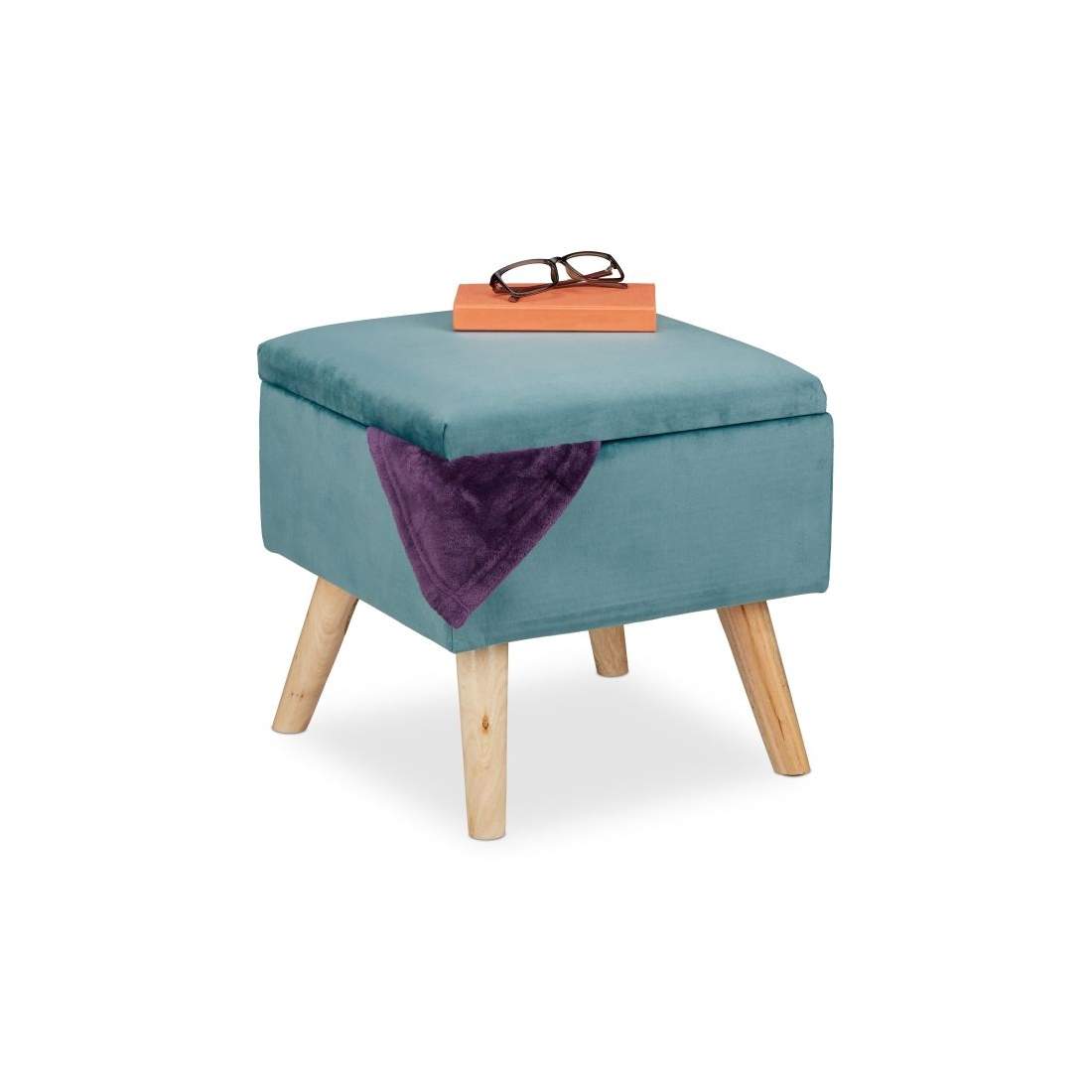 Sammetspall med förvaring | Hem & Hobby - Hem & Hushåll - Sovrum | Pryloteket