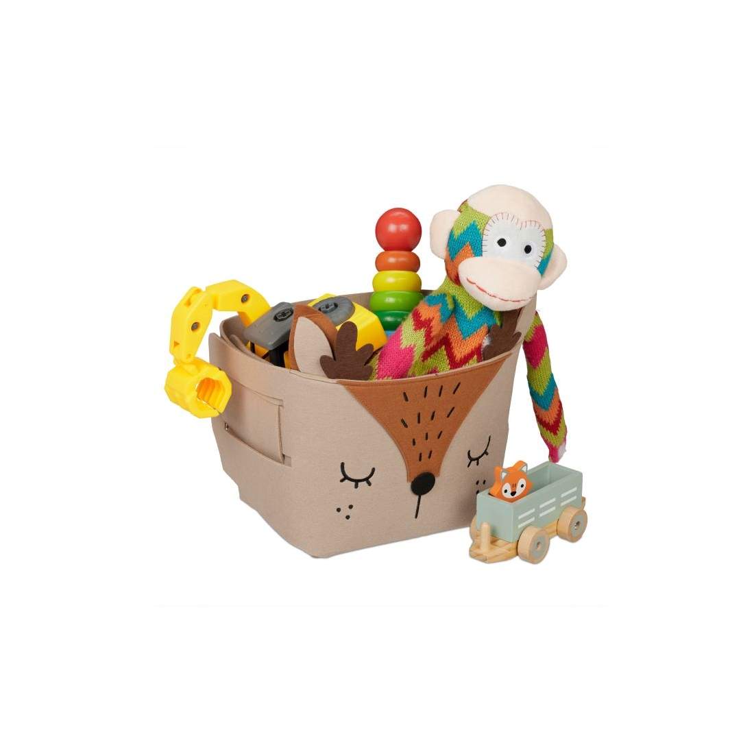 Förvaringskorg i filt med djurmotiv | Hem & Hobby - Resa & Semester - Organisering | Pryloteket