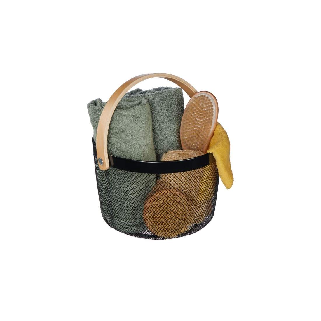 Rund trådkorg med handtag | Mode & Accessoarer - Accessoarer | Pryloteket