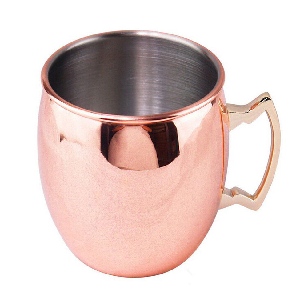 Kobberfarvede bægere i rustfrit stål - Jævn