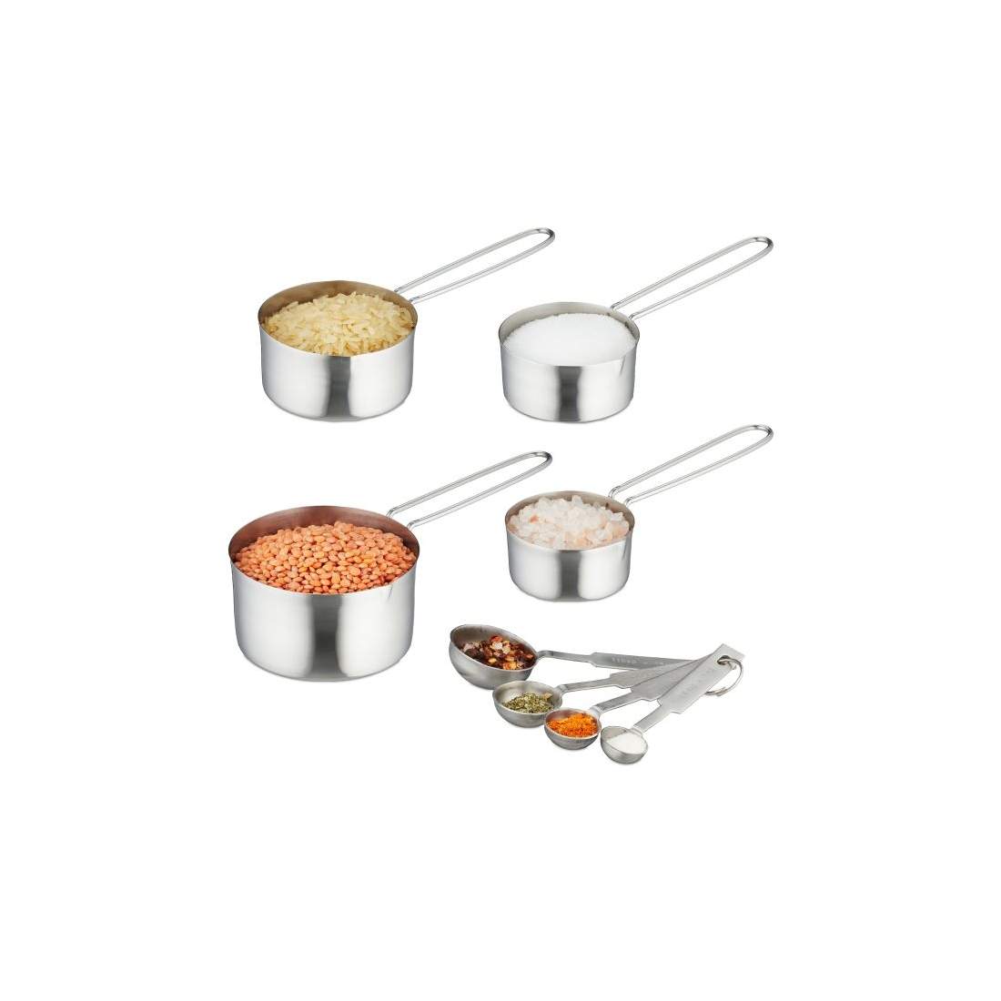 8-delars set med måttkanna och måttsked | Hem & Hobby - Hem & Hushåll - Kök - Köksredskap - Köksmått | Pryloteket