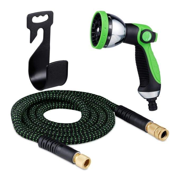 Fleksibel haveslange med håndbruser