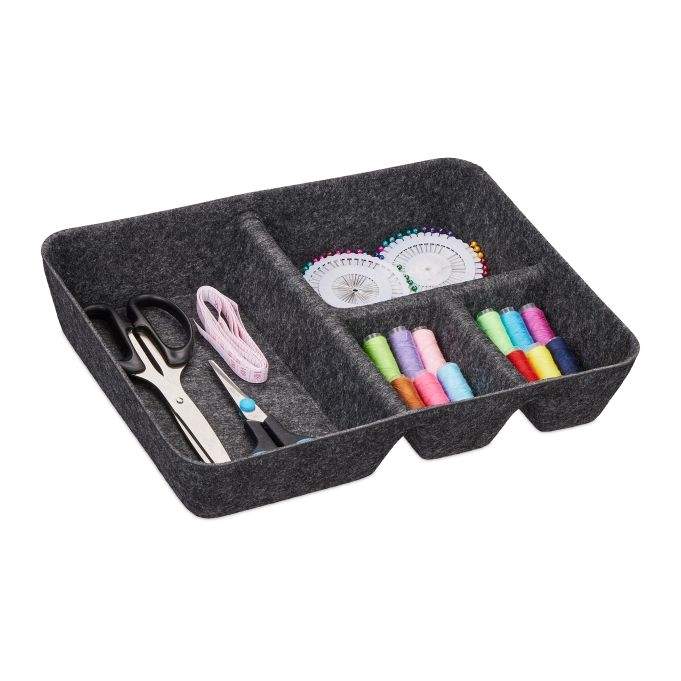 Skuffeopdeler lavet af filt