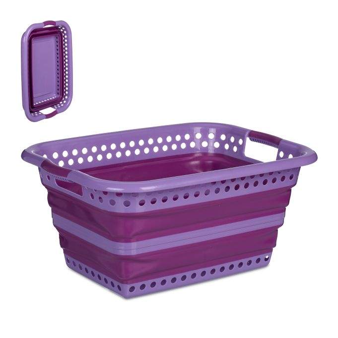 Sammenfoldelig vasketøjskurv 35 l