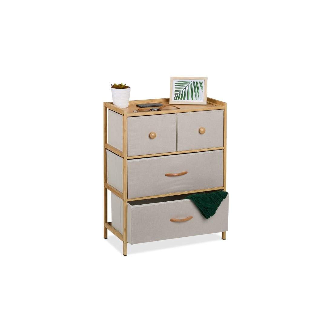 Bureau i bambu 4 lådor | Hem & Hobby - Hem & Hushåll - Sovrum | Pryloteket