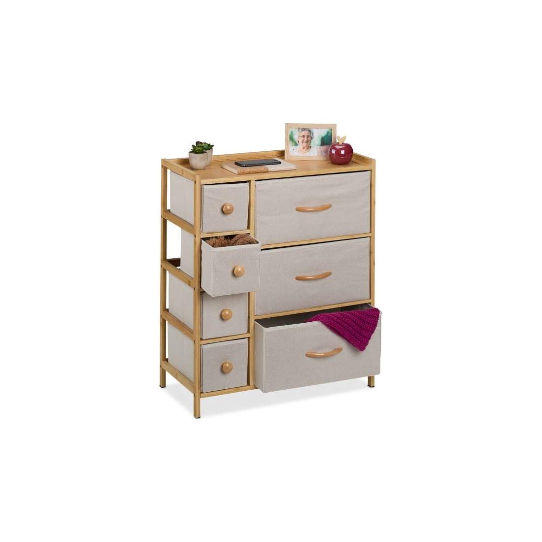 Bureau i bambu 7 lådor | Hem & Hobby - Hem & Hushåll - Sovrum | Pryloteket