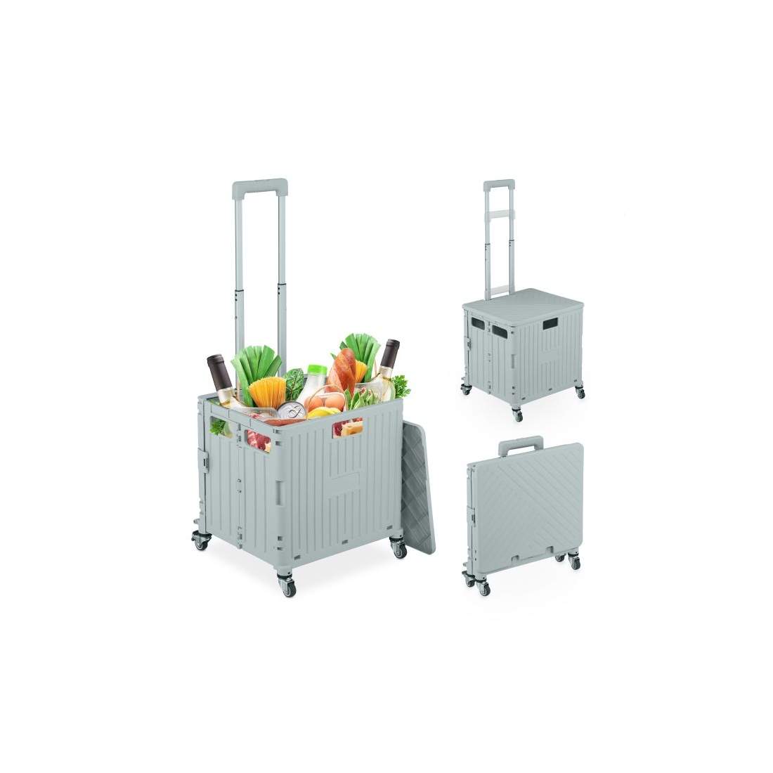 Fällbar kundvagn med hjul | Mode & Accessoarer - Kläder - Skor | Pryloteket