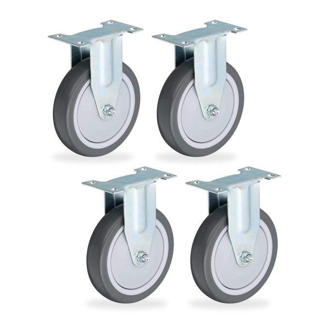 Faste hjul, 4-pak
