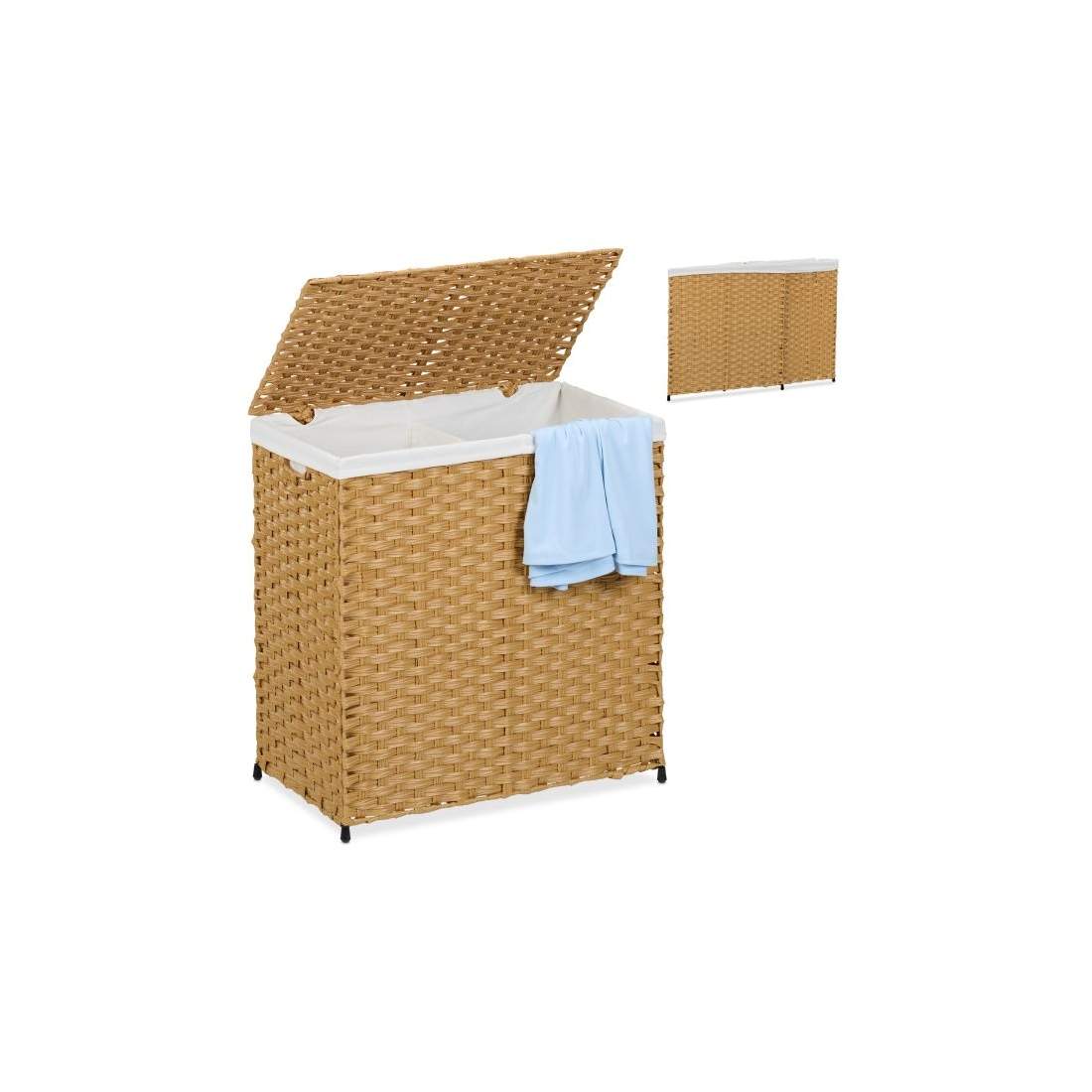 Tvättkorg i rottingslook 110 L | Hem & Hobby - Hem & Hushåll - Tvätt - Tvättkorgar | Pryloteket