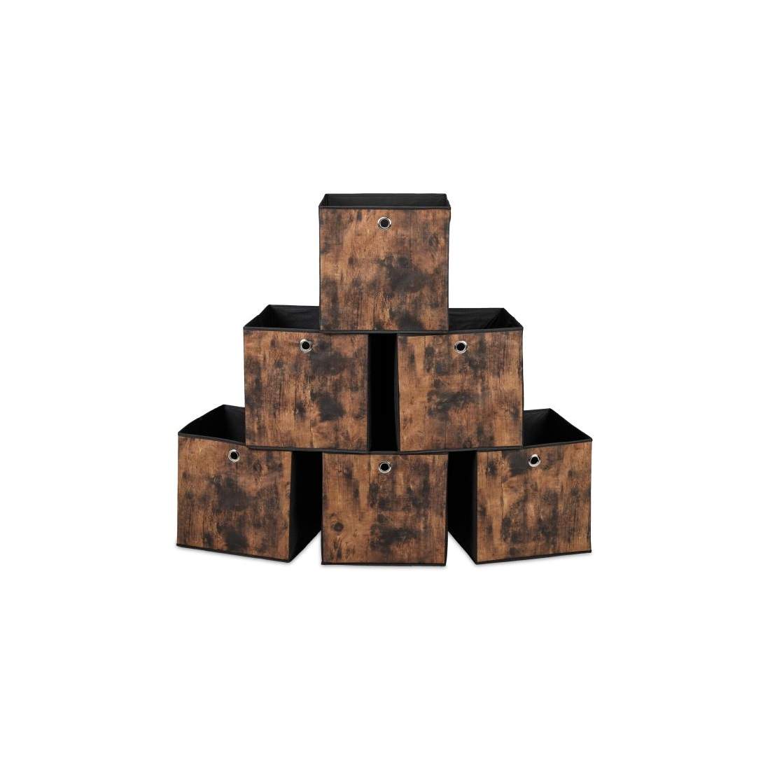 Förvaringslåda i tyg med trälook, 6-pack | Leksaker & Spel - Leksaker | Pryloteket