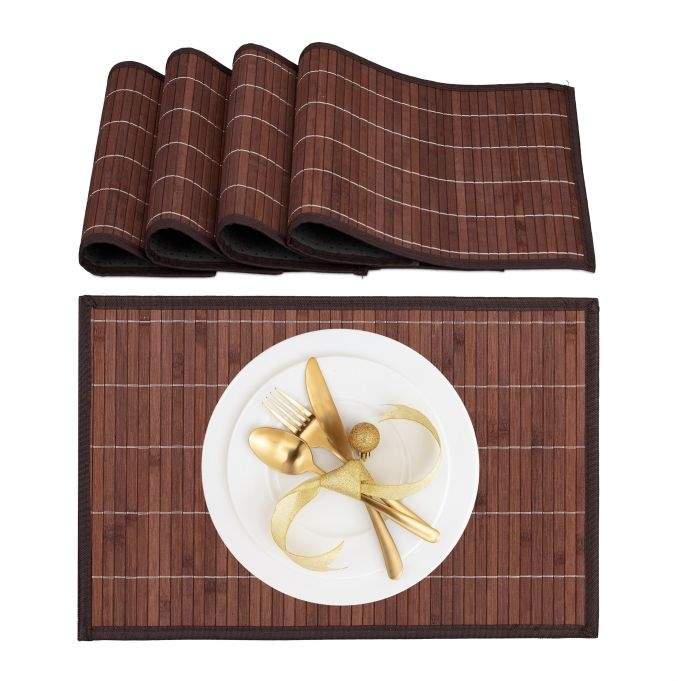 Dækkeservietter 4-pak bambus