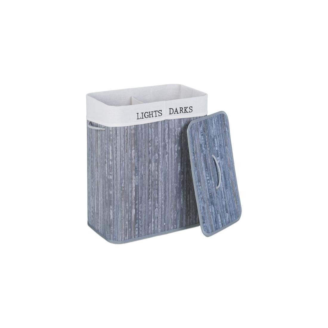 Tvättkorg i bambu med 2 fack | Hem & Hobby - Hem & Hushåll - Tvätt - Tvättkorgar | Pryloteket