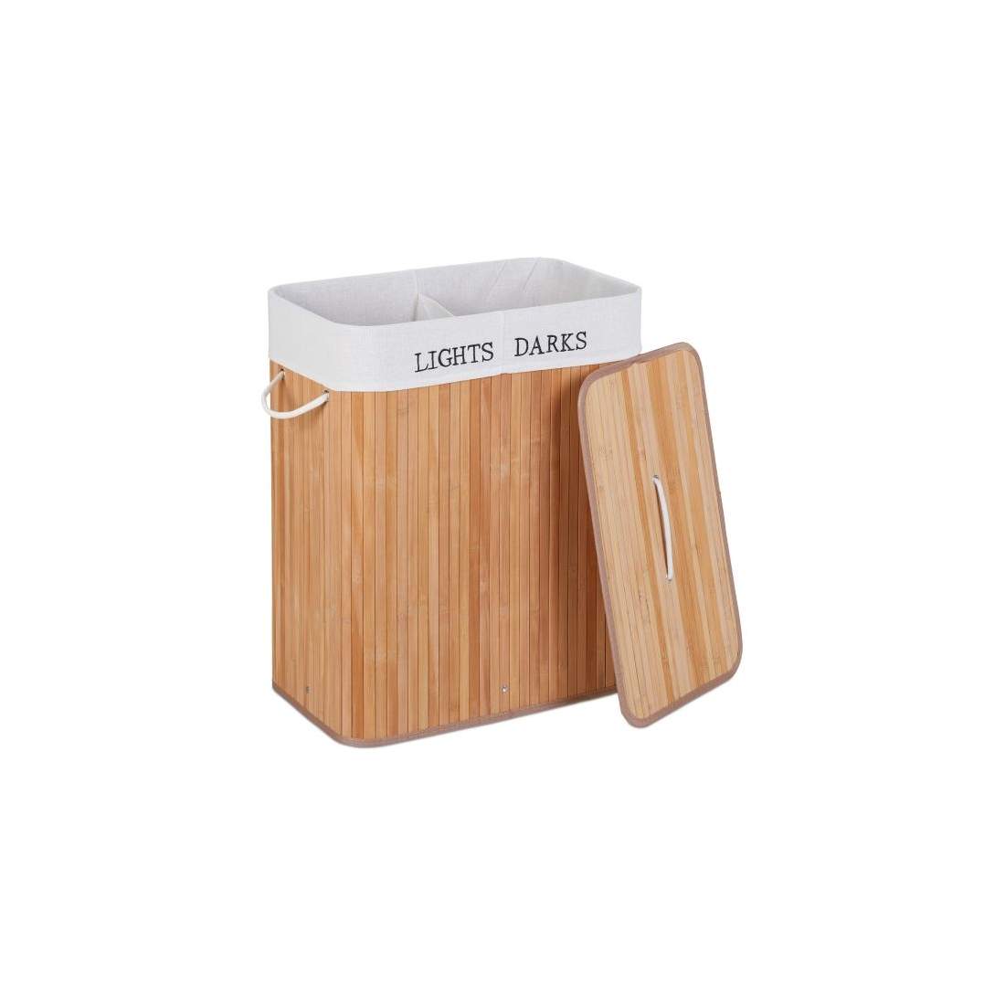 Tvättkorg i bambu med 2 fack | Hem & Hobby - Hem & Hushåll - Tvätt - Tvättkorgar | Pryloteket