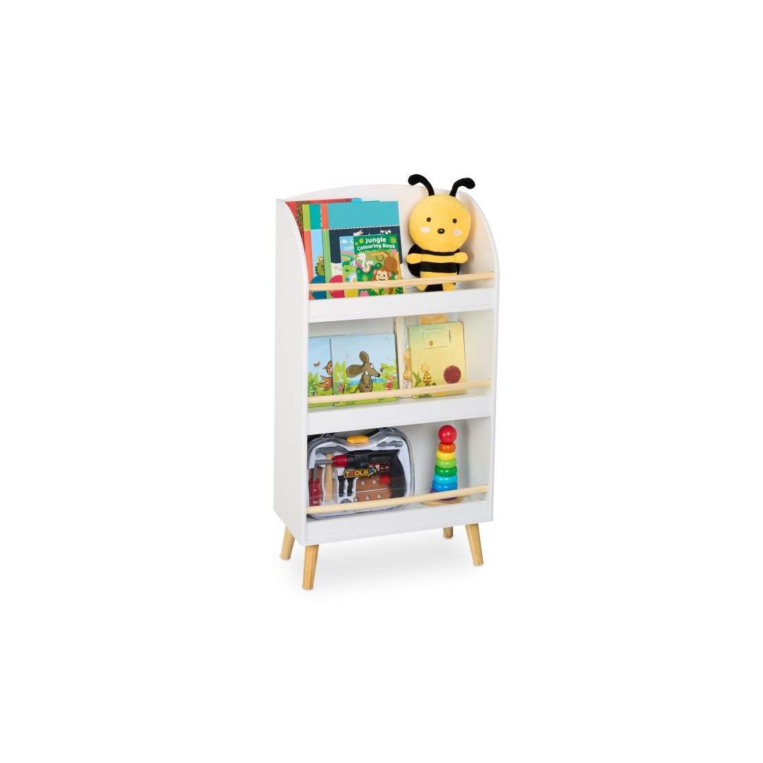 Barnbokhylla med 3 fack | Leksaker & Spel - Leksaker | Pryloteket