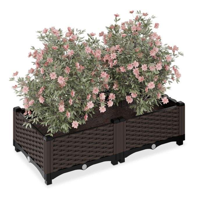 Plantekasse i rattan look