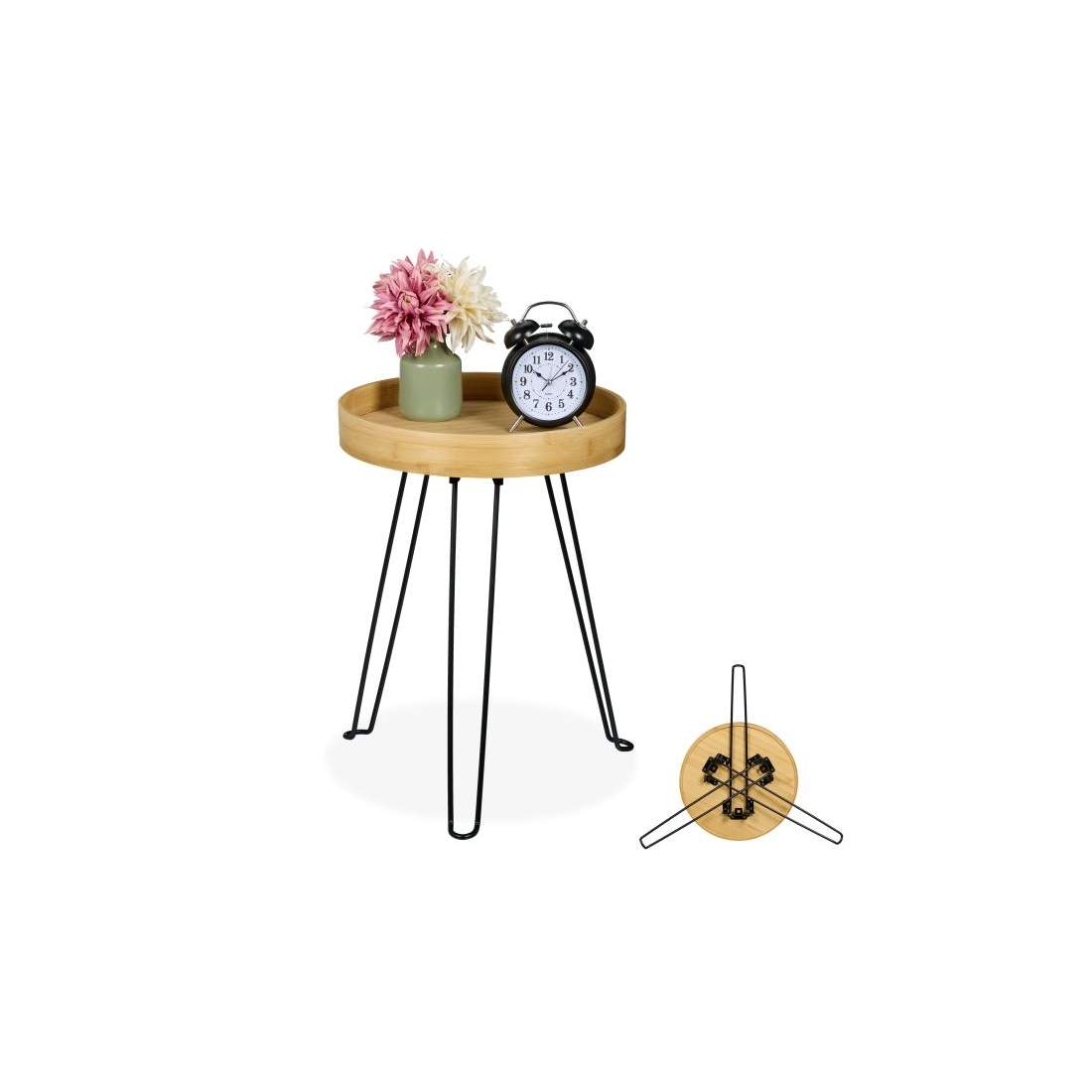 Sidobord bambu & metall | Hem & Hobby - Hem & Hushåll - Sovrum | Pryloteket