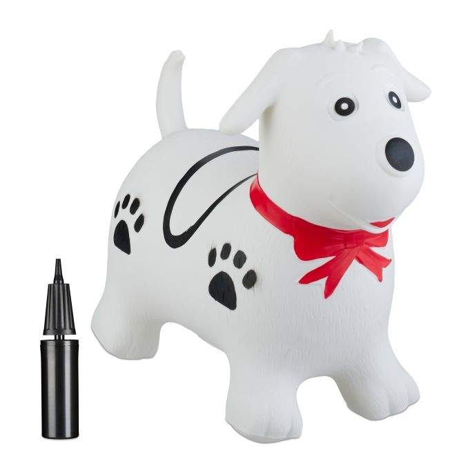 Springende hund med snor